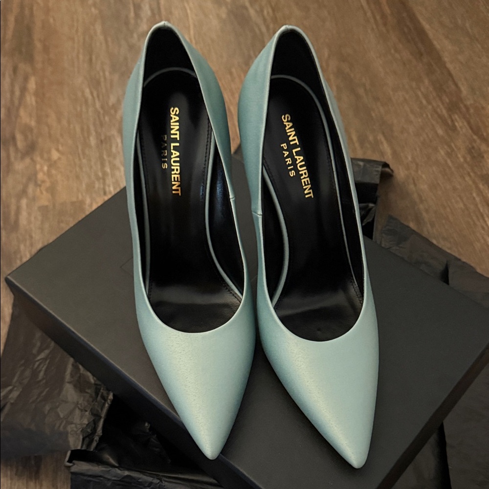 Saint Laurent Monceau Blue 110mm Pump